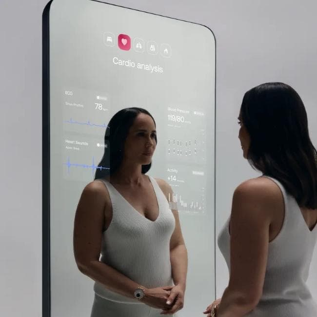 The Withings OMNIA smart mirror delivers insights tailored to each individual’s unique health profile using AI (credits: Withings)